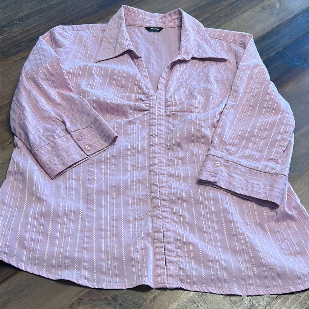 Pinkish lavender Button-Up Blouse